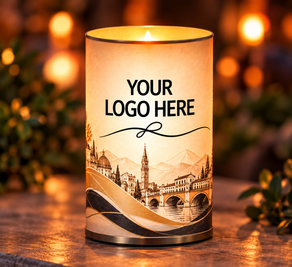 Custom logo candle